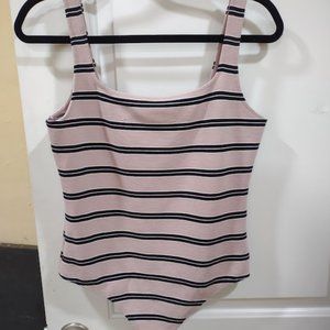Express Pink Striped Bodysuit